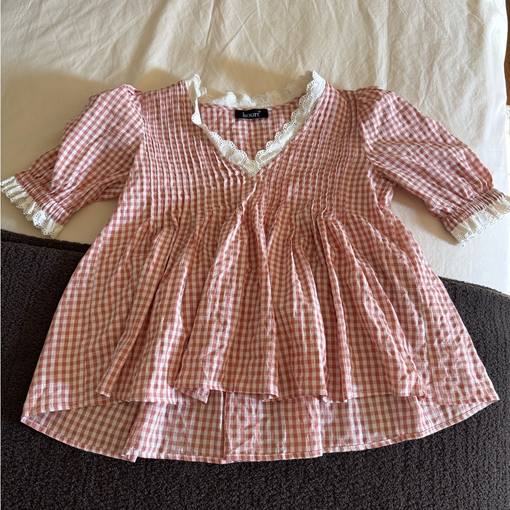 Gingham two piece set